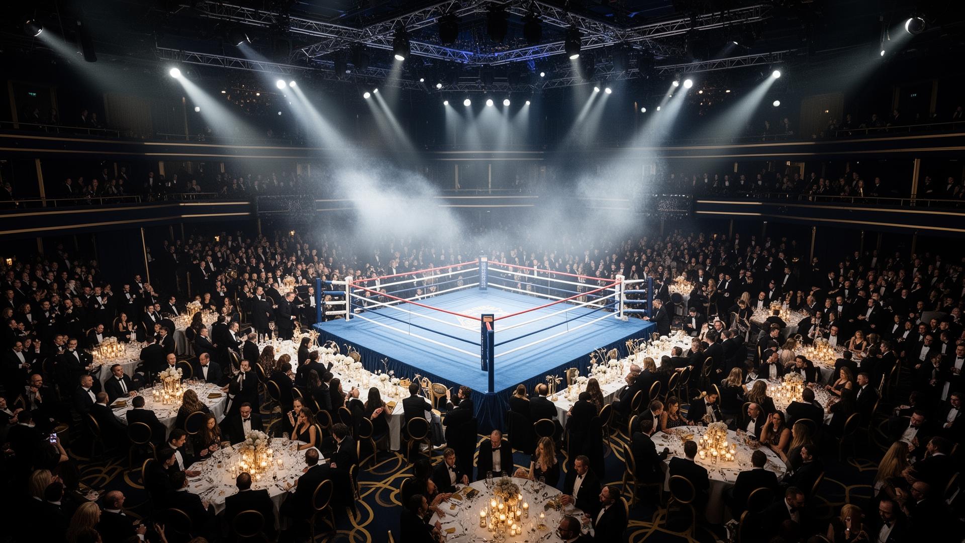 Premium boxing venue with VIP seating